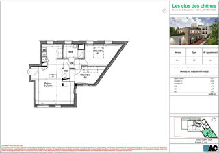  Appartement � vendre 3 pi�ces 65 m�