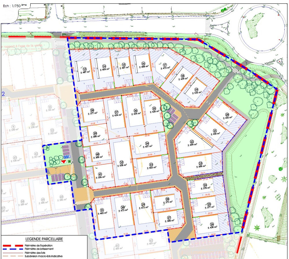 Vente Terrain TERRAIN A BATIR BRETTEVILLE SUR ODON - 410 m2 - Lot 207 Bretteville sur odon