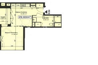  Appartement  vendre 1 pice 30 m