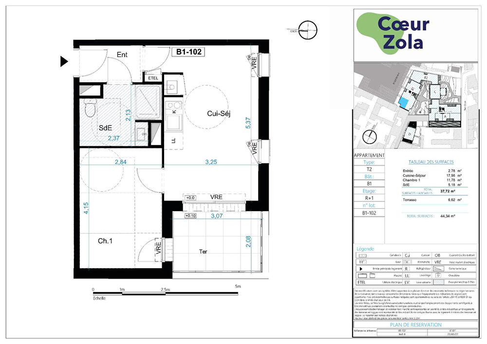 Vente Appartement Appartement Nantes 2 pièce(s) 37.72 m2 TERRASSE DE 6 M² Nantes