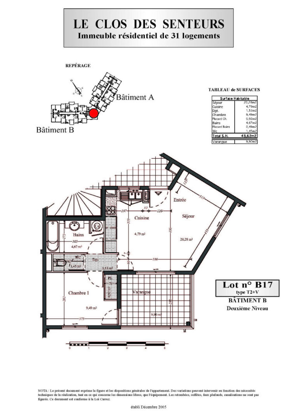 Vente Appartement PRMI/EXCLUSIVITE INVESTISSEUR : BRAS PANON - Appartement T2 au 2ème et dernier étage Bras panon