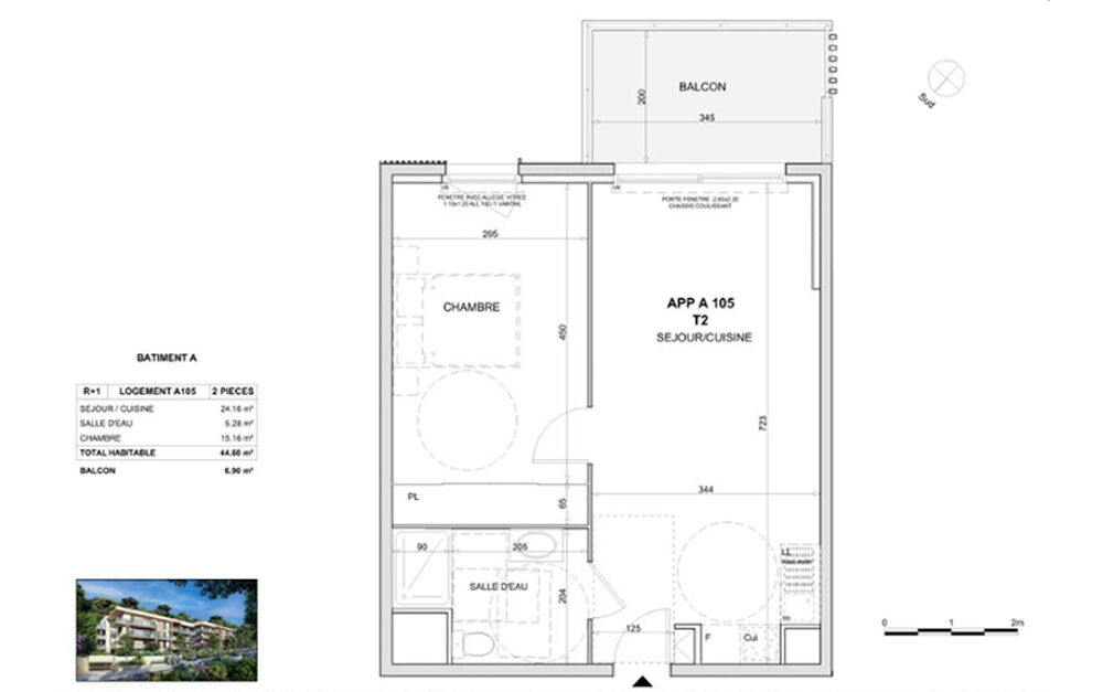 Appartement Nice RIMIEZ - 2 pièce(s) de 44 m2