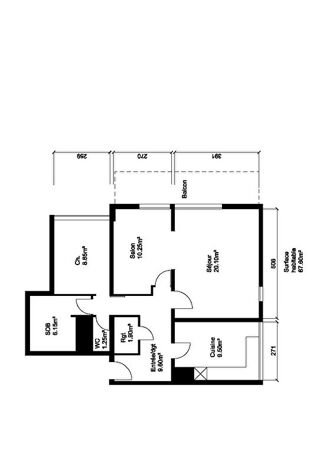  Appartement à louer 3 pièces 68 m²