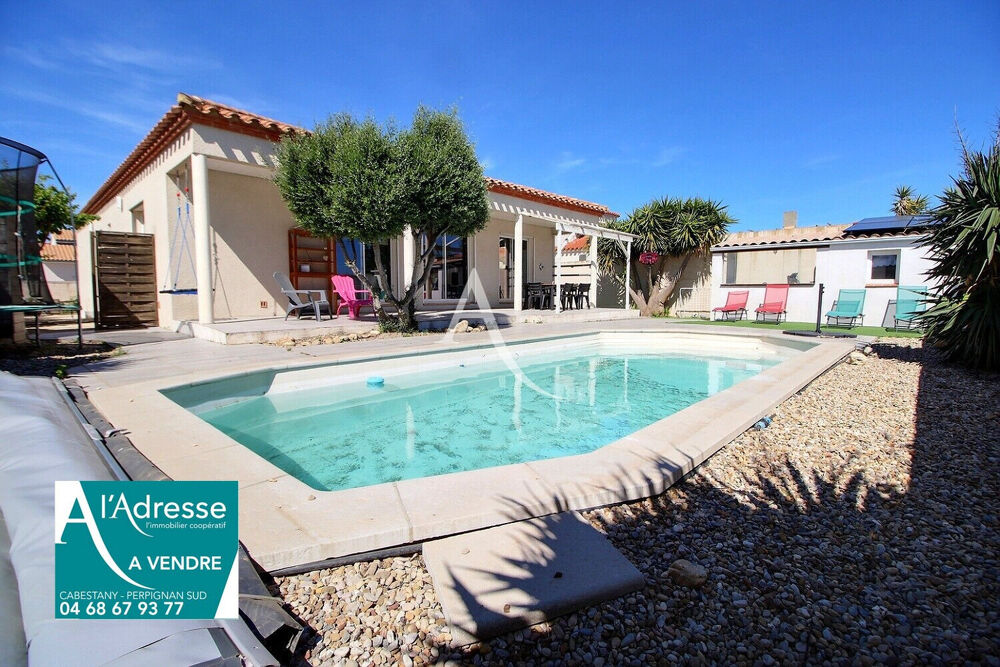 Vente Maison LE SOLER / Villa 4 faces  plain-pied avec 4 chambres,  garage et piscine Le soler