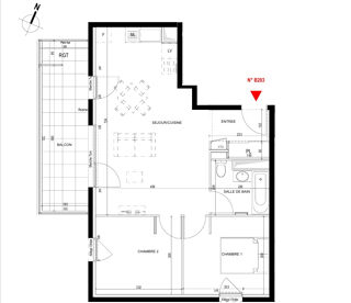  Appartement � vendre 3 pi�ces 56 m�