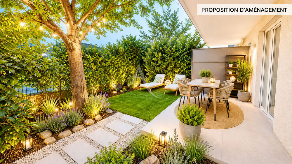 T2 sur Narbonne, vendu loué avec parking, terrasse et jardin