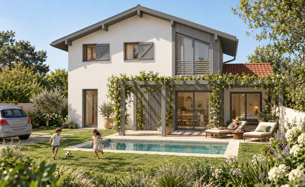 Vente Maison Maison Arbonne 6 pièces de 151 m2 aux portes de Biarritz. Arbonne