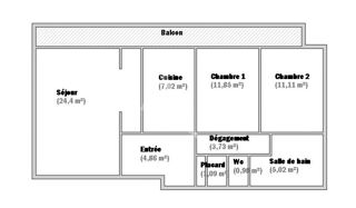  Appartement à vendre 3 pièces 70 m²