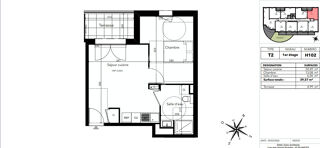  Appartement � vendre 2 pi�ces 40 m�