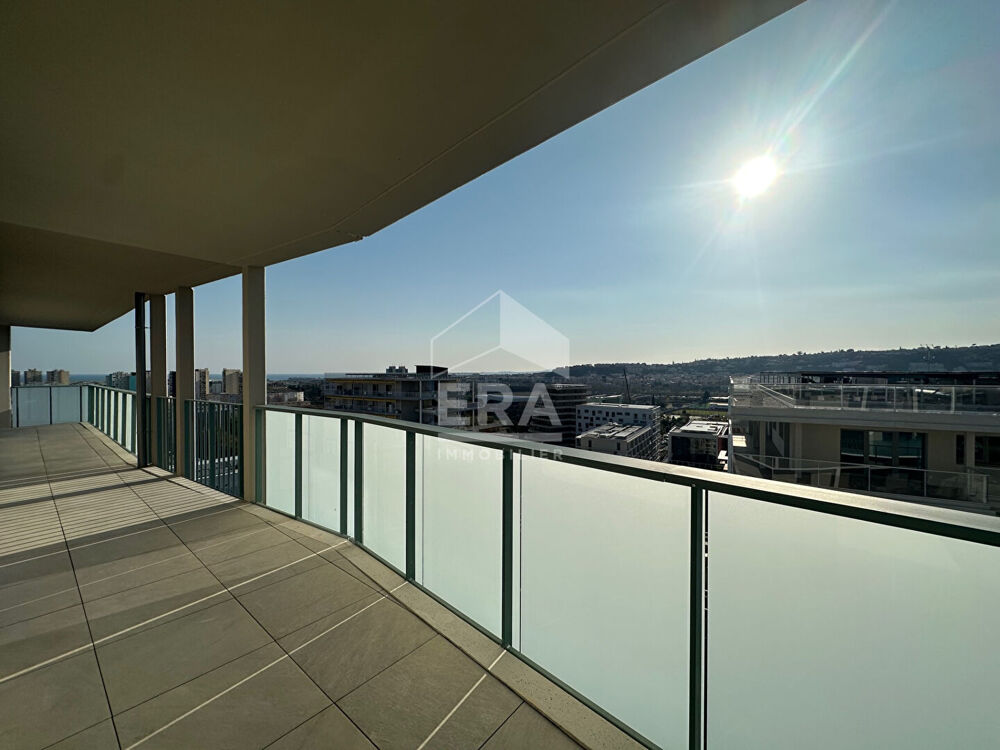 3 pièces neuf au 16ème étage avec terrasse d'angle, vue mer et montagnes - Nice Méridia