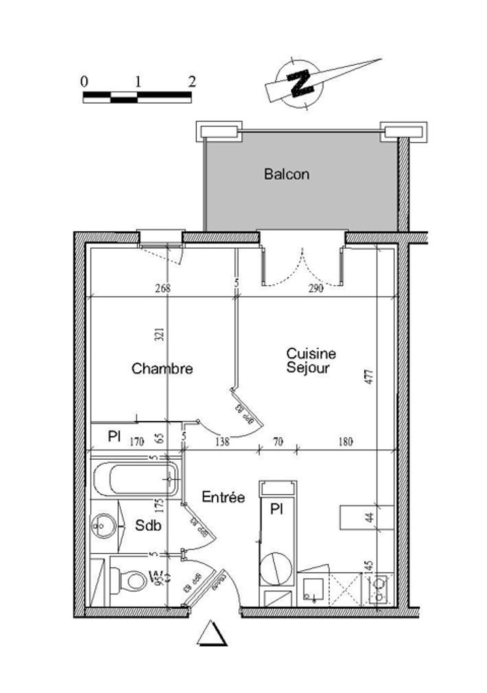 Vente Appartement T2 ST QUENTIN DE BARON - 2 pice(s) - 35.65m2 St quentin de baron