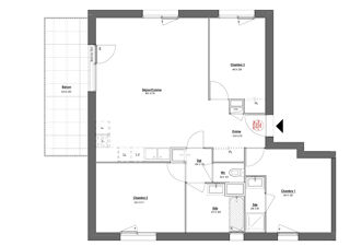  Appartement � vendre 4 pi�ces 86 m�