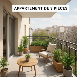  Appartement à vendre 3 pièces 64 m²