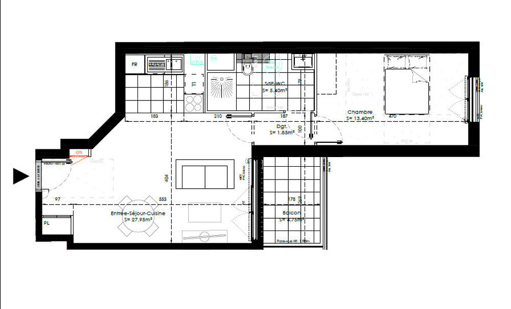 Appartement 2 pièces 49 m² · à Sainte Genevieve des Bois · 49 m² · 235 700 €