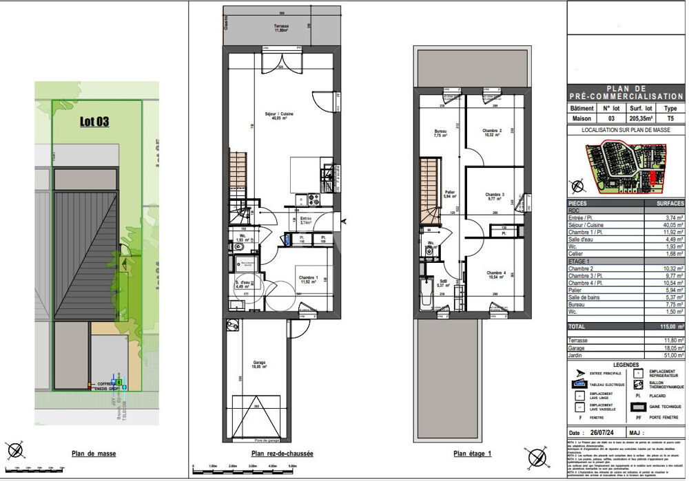 A vendre Maison de type 5 Quartier Lafayette - Eblé à ANGERS