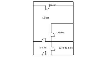  Appartement à louer 1 pièce 34 m²