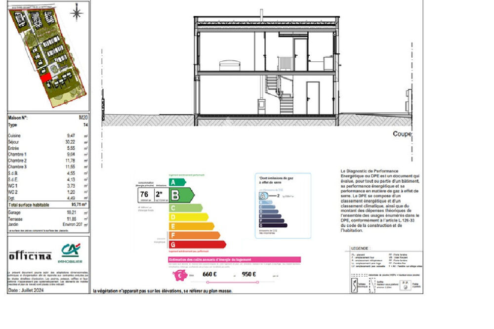 Vente Appartement A VENDRE MAISON T4 DE 95,71m² avec GARAGE DISPONIBLE DE SUITE Coueron
