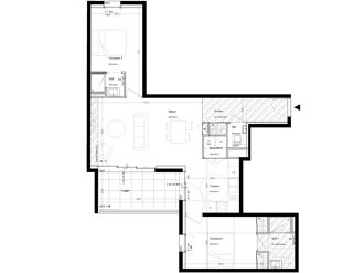  Appartement � vendre 3 pi�ces 68 m�