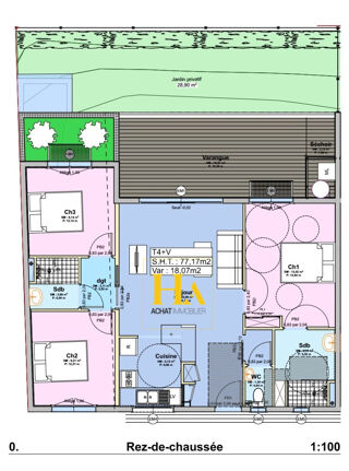  Appartement � vendre 4 pi�ces 77 m�