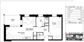  Appartement � vendre 2 pi�ces 51 m�