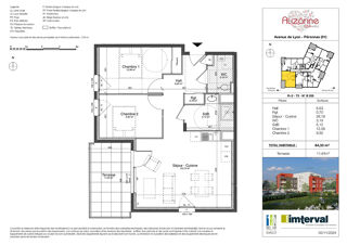  Appartement  vendre 3 pices 64 m