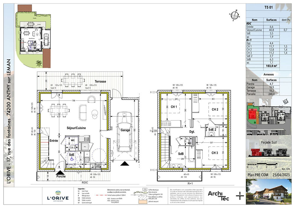 L'ORIVE - ANTHY SUR LÉMAN - Maison 4 pièces de 103m²