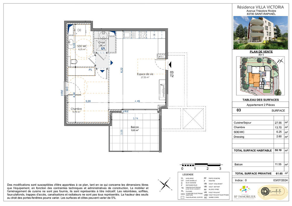 Vente Appartement Appartement Saint Raphael 2 pièce(s) 50 m2 Saint raphael