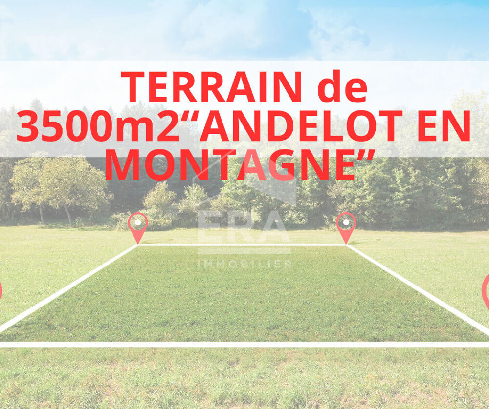Vente Terrain Superbe terrain plat constructible ? Plus de 35 ares ? Idéal projet 2 maisons ? Proche Champagnole / Arbois Andelot en montagne