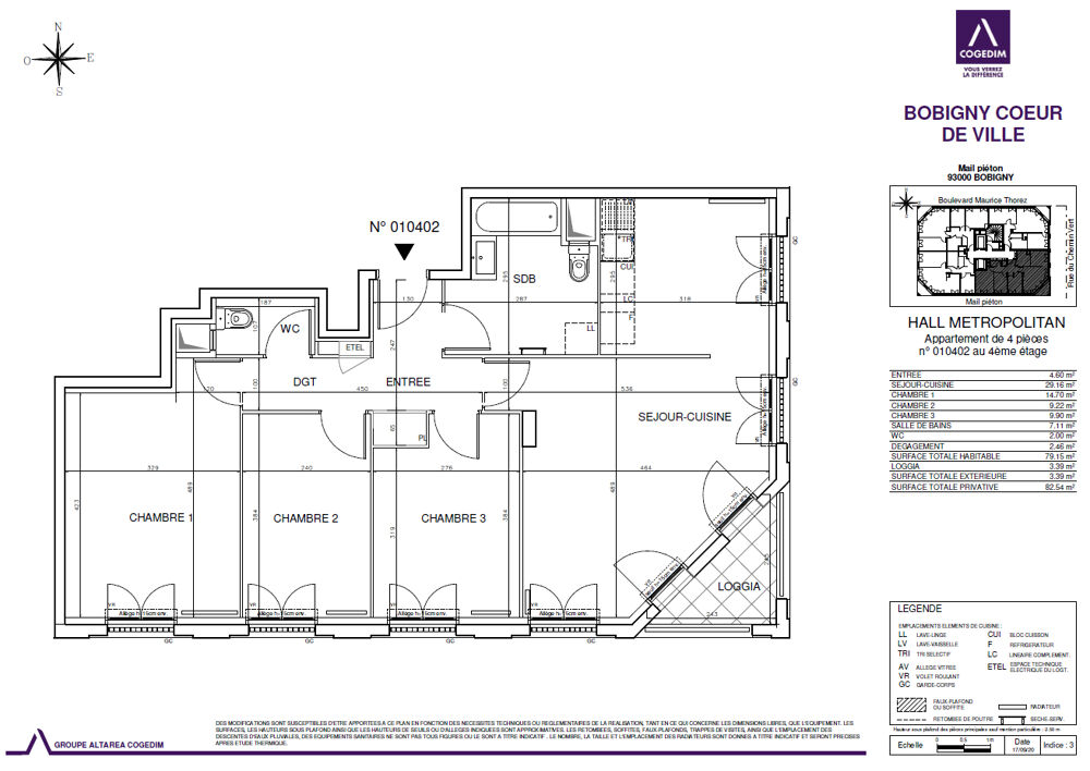 Location Appartement Appartement Bobigny 4 pièce(s) 79,15 m2 Bobigny