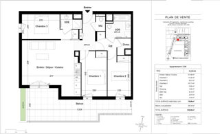  Appartement à vendre 3 pièces 76 m²