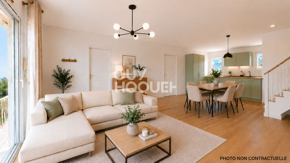 Maison T4 en 3 faces sur parcelle de 300 m² .