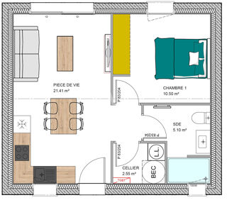  Maison  vendre 2 pices 40 m