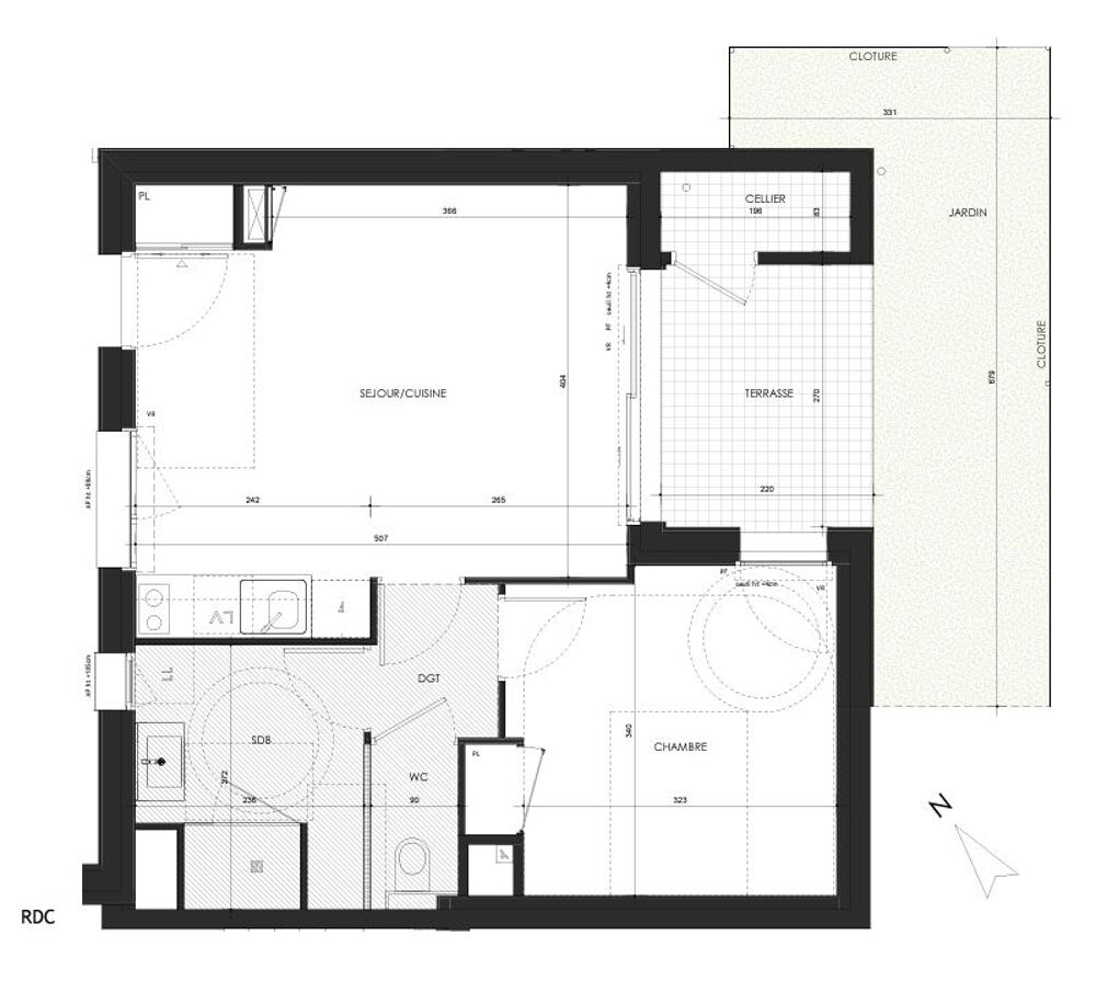 Saint-Malo - ZAC de Lorette - T2 neuf avec jardin et parking