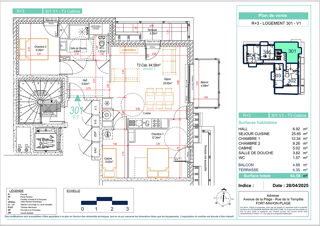  Appartement � vendre 3 pi�ces 65 m�