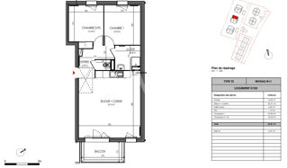  Appartement  vendre 3 pices 63 m