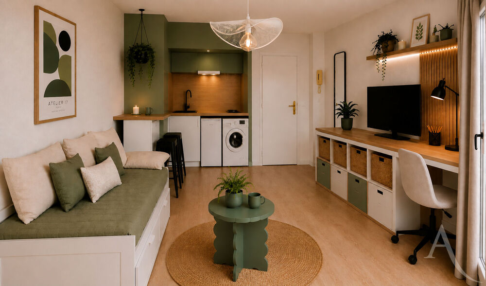 Studio meublé rénové - Metz proche Saulcy - 20 m² - Place de parking