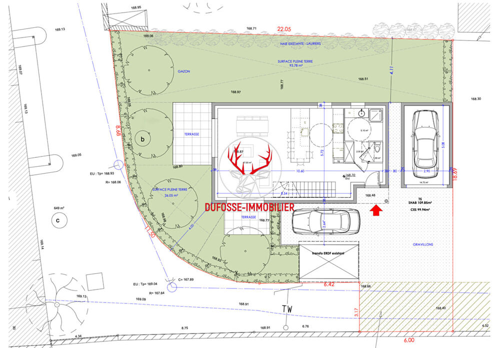 Vente Terrain Terrain constructible 342 m² Lyon 9e Proche quais de Saône Lyon 9