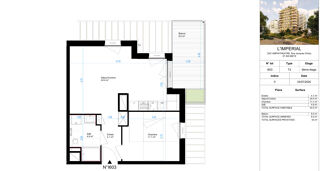  Appartement à vendre 2 pièces 44 m²