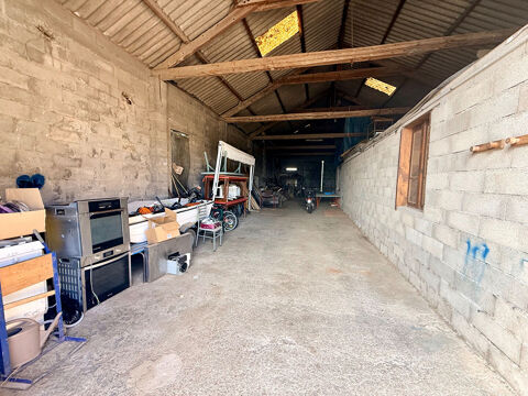   HANGAR /ATELIER FERMÉ DE 232 M² - GRANDES OUVERTURES  - TERRAIN DE 387 M² - RULLAC SAINT CIRQ 