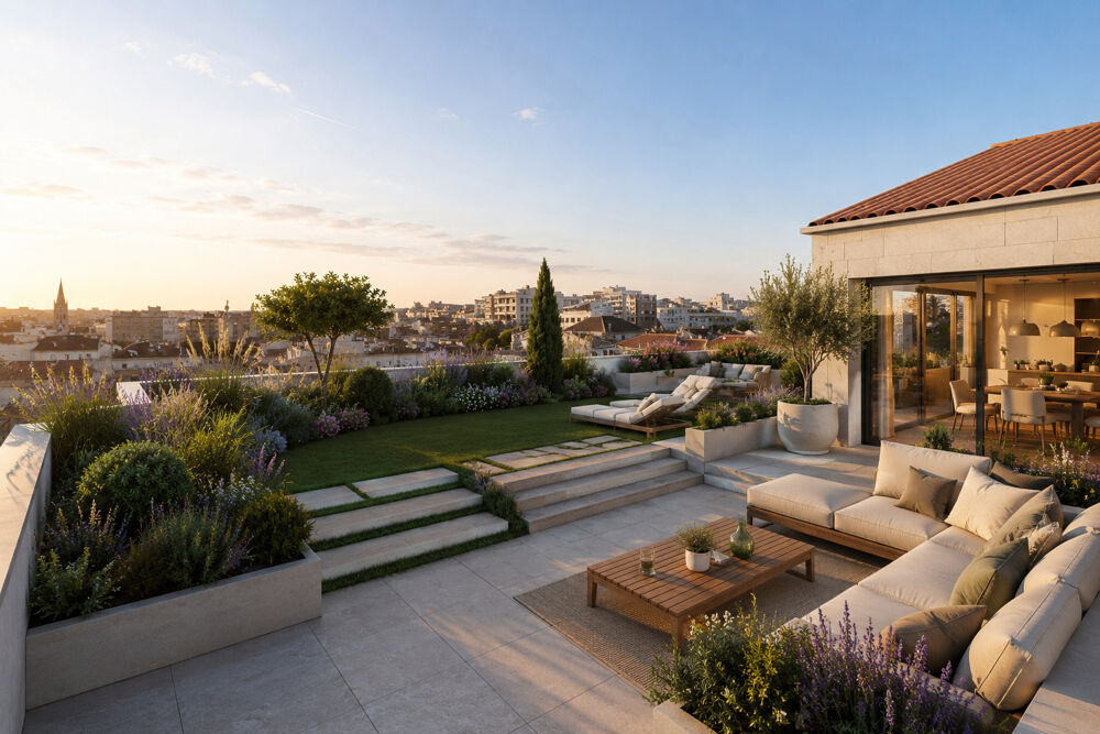 Vente Appartement VILLA SUR LE TOIT Grand Rond AVEC TERRASSE, ASCENSEUR ET CLIMATISATION Toulouse