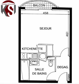  Appartement � vendre 1 pi�ce 30 m�