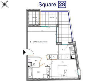  Appartement  vendre 2 pices 1 m