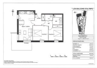  Appartement à louer 3 pièces 1 m²