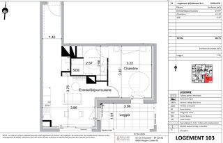  Appartement à vendre 2 pièces 1 m²