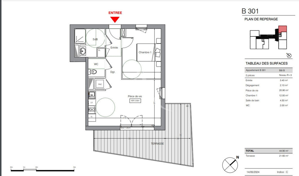 Vente Appartement Appartement de type 2 à vendre sur ANGERS - Les Hauts de St Aubin Angers