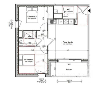  Appartement à vendre 3 pièces 65 m²