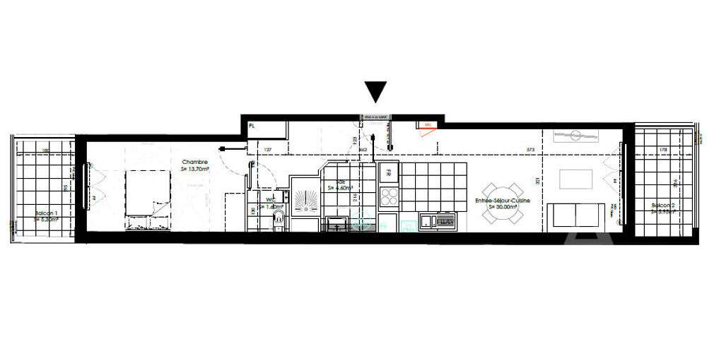 Appartement 2 pièces 50m2 VEFA Avenue Gabriel Péri