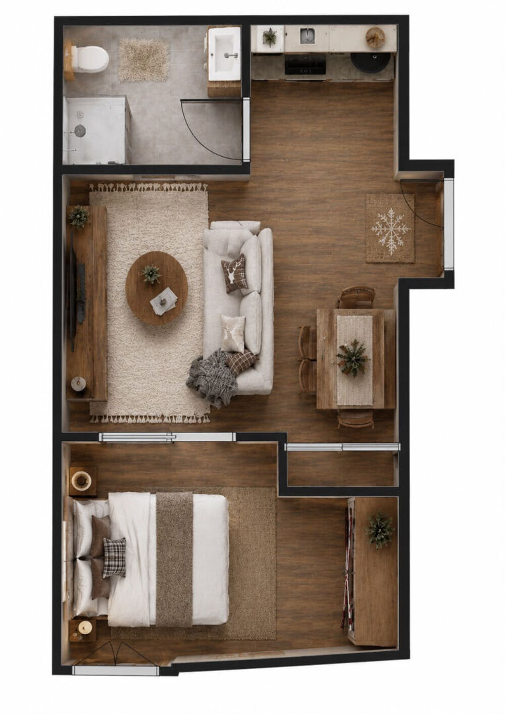 Appartement 1 pièce(s) - Coeur de village - 35 m2 - Valloire