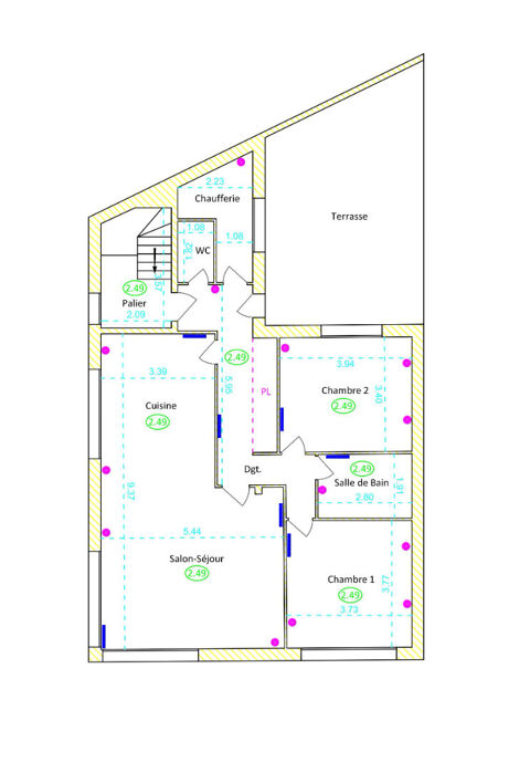   Bureaux belle visibilité Centre-ville Ploërmel 90 m2 