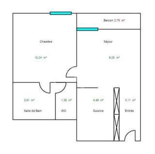  Appartement � vendre 2 pi�ces 32 m�